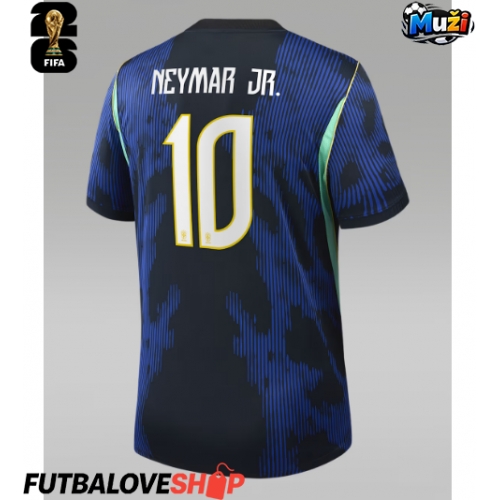 Dres Brazília Neymar Jr #10 Preč MS 2026 Krátky Rukáv